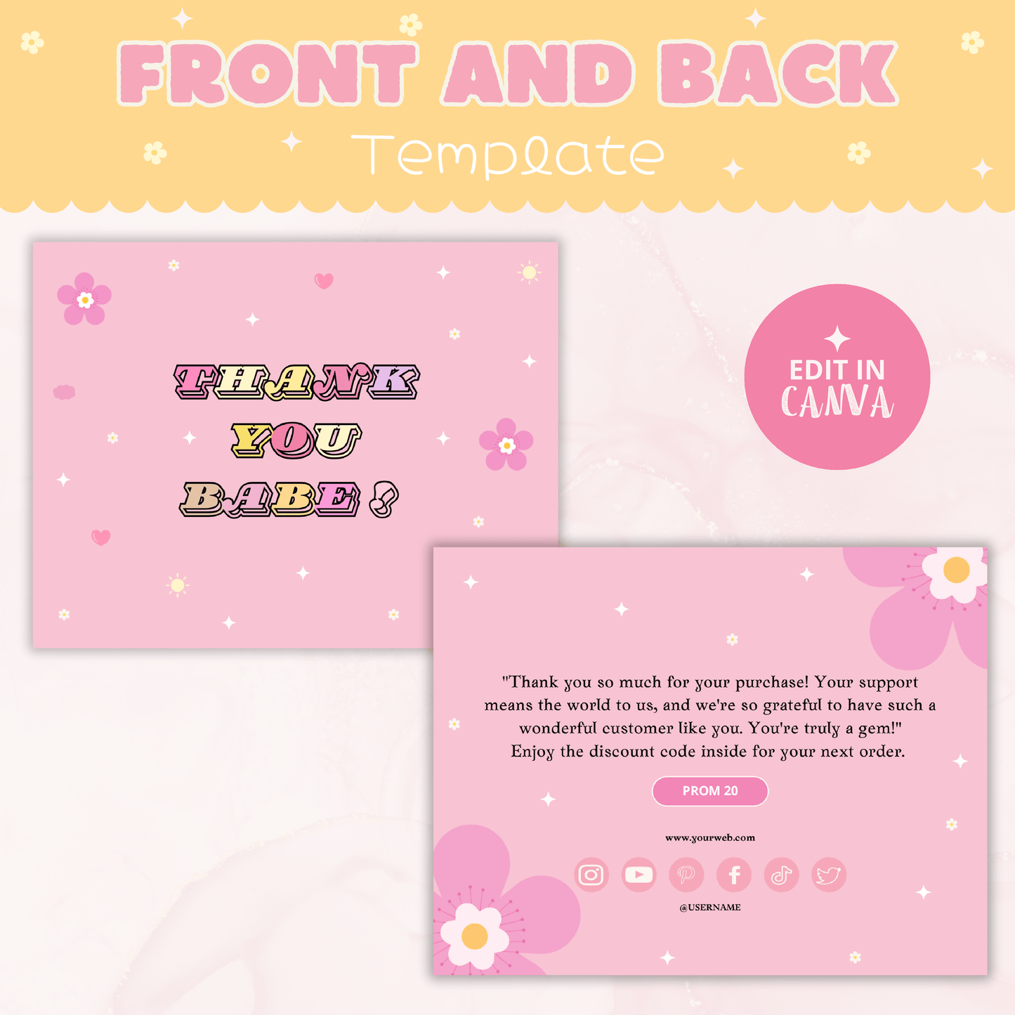 Thank You Card Retro