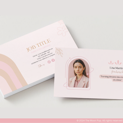 Business  Card Aesthetic Pink