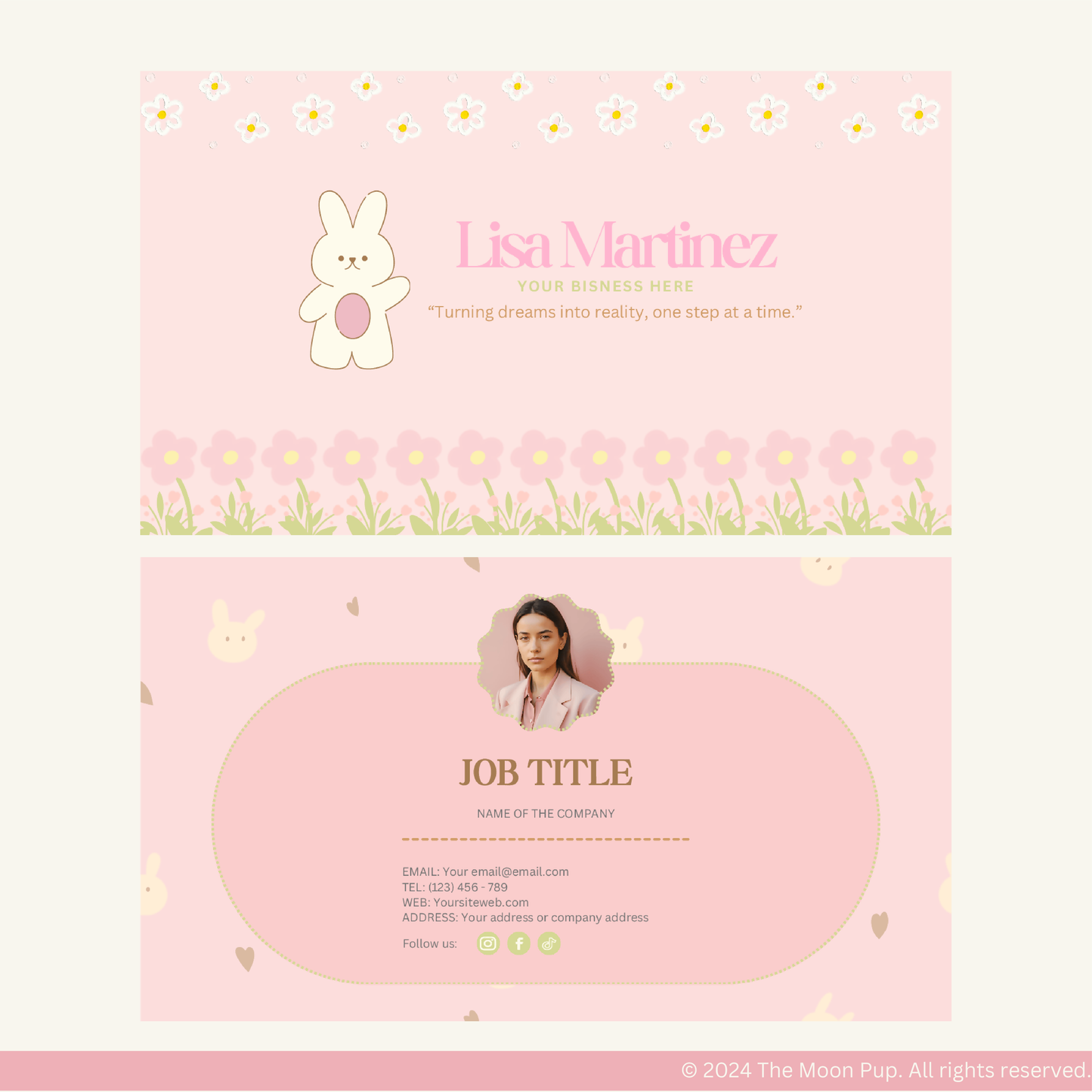 Business  Card Bunny Cute