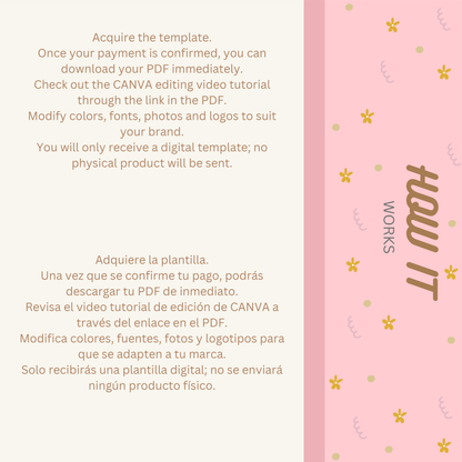 Business  Card Florist Pink and Flowers