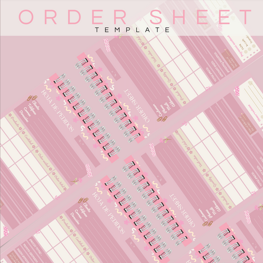 Order Sheet Pink and Beige