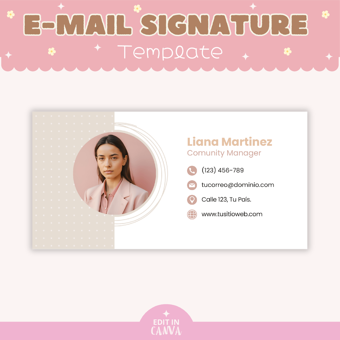 E-mail Signature Simple Beige