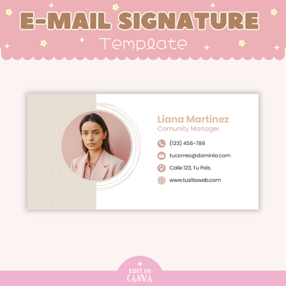 E-mail Signature Simple Beige