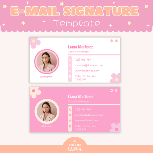 E-mail Signature Pink Flower